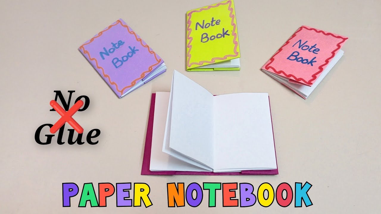 Paper NoteBook without Glue📗 | Easy Paper Craft step by step | Paper craft ideas 