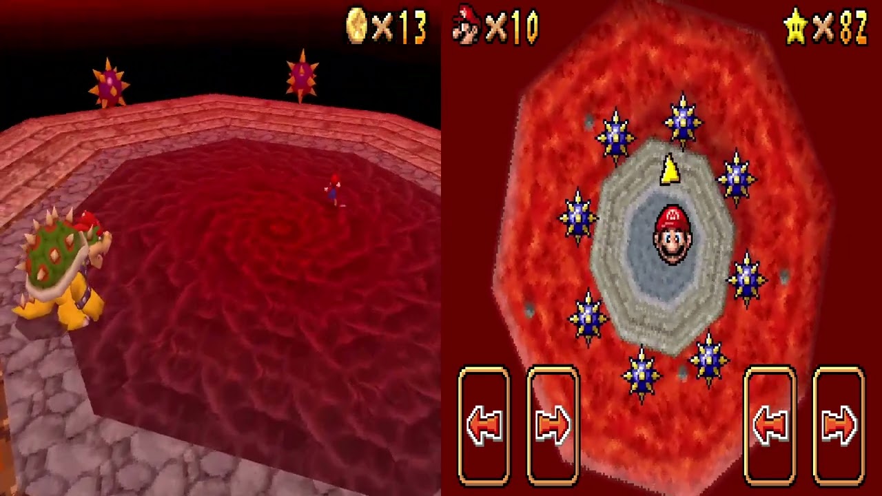 Super Mario 64 DS Gameplay Part 14 - Bowser in the Fire Sea