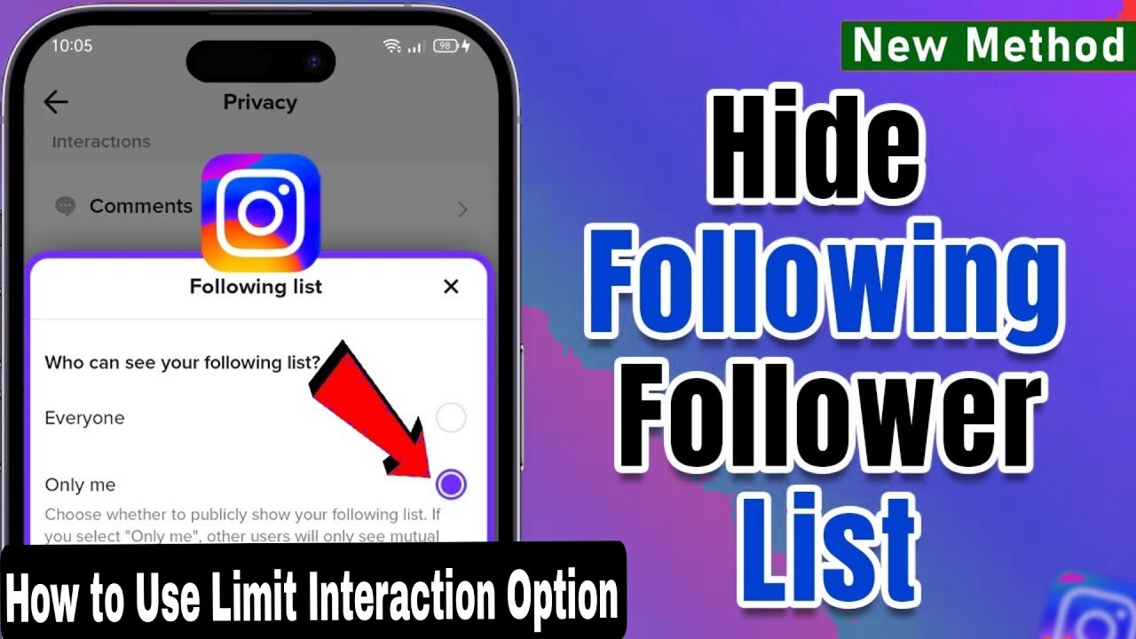 How to Hide Instagram Following list | What Is Limit Interactions on Instagram | New Trick 