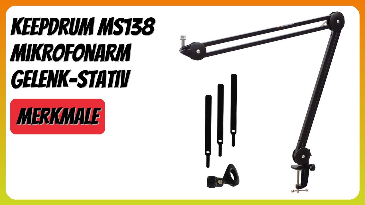 BEWERTUNG (2026): keepdrum MS138 Mikrofonarm Gelenk-Stativ. Infos