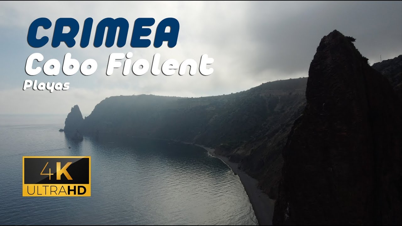 Crimea: El Cabo Fiolent y playas( Мыс Фиолент - Севастополь ) 4K drone