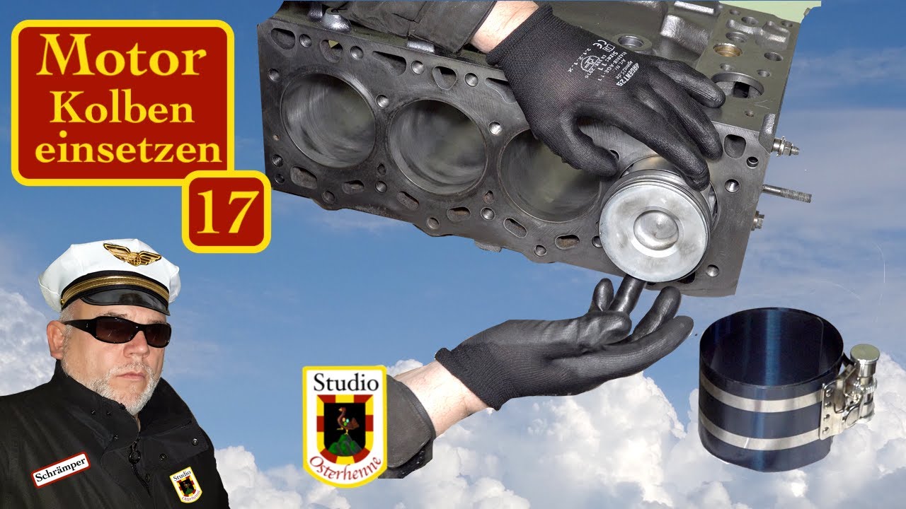 Wohnmobil Ducato 2,5 TD Motor Kolbenringe und Kolben einbauen Motorblock lackieren
