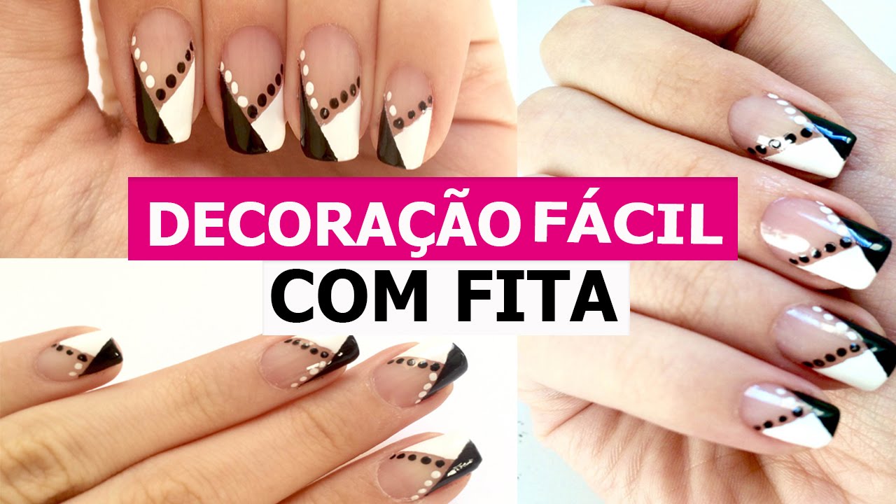 Unhas Decoradas Usando Fita Adesiva