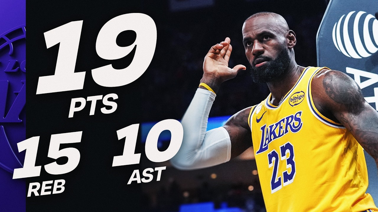 LeBron James ze 124. potr&oacute;jnym double'em w karierze 🔥 | 19 marca 2026 r.