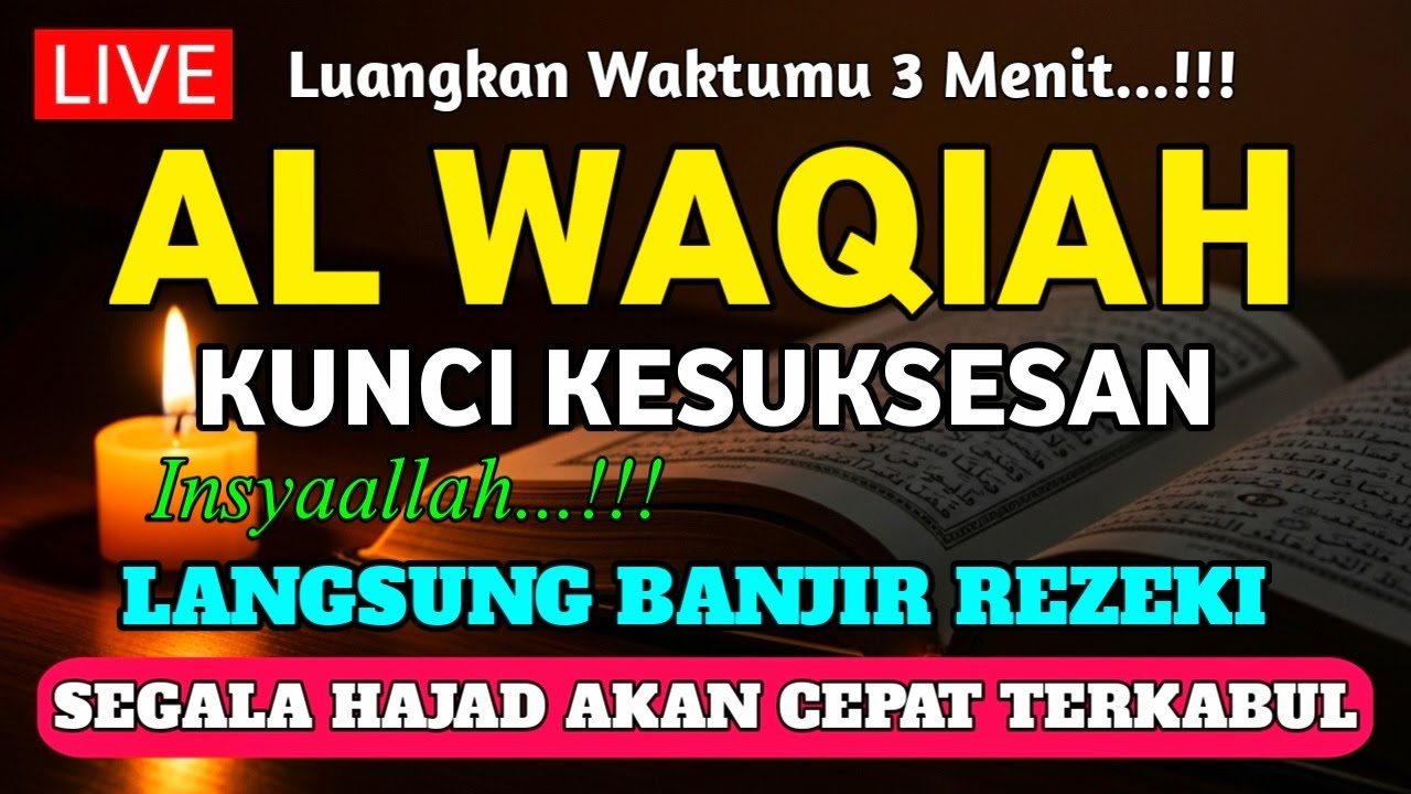 DZIKIR PAGI PEMBUKA REZEKI SURAH AL WAQIAH | MERENUNGKAN AYAT UNTUK KELANCARAN REZEKI