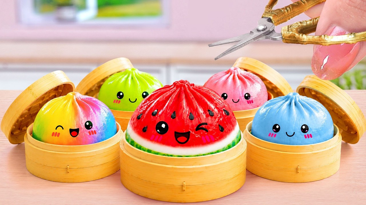 Found A Viral Dumpling Squishy 🥟🍉 How To Make Cute Watermelon Dumpling Easy Recipe ✨ Tina Mini Coo