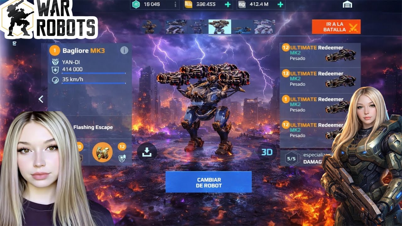  BAGLIORE DIFINITVO X4 UT REDEEMERS #warrobots #warrobotsgameplay #warrobotsnewrobot #girlgamer 