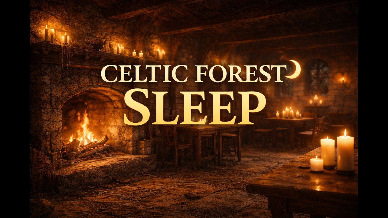 Tavern Sound for Sleep 🌙 Irish Celtic Music Epi CozyFireplace Folk Work Stud Yoga