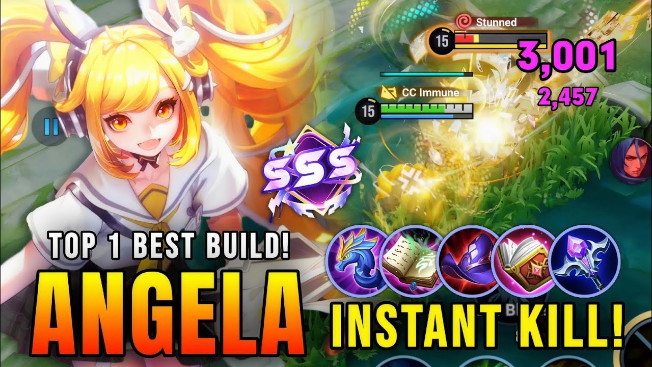 МГНОВЕННЫЕ УБИЙСТВА! Angela Deadly Mid Lane Unreal Burst Damage — 1 лучшая сборка в Honor of Kings