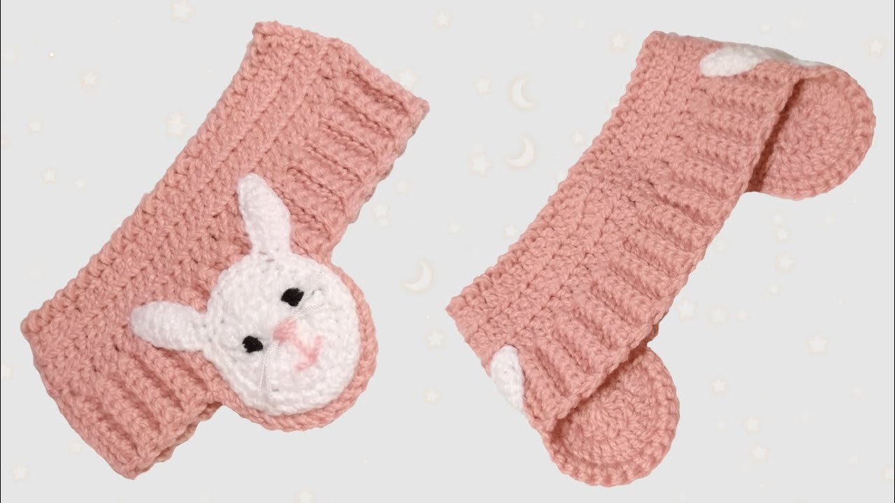 DIADEMA Ó BANDA CON OREJERAS DE CONEJITO TEJIDO A CROCHET _ PASO A PASO 🐰🐰