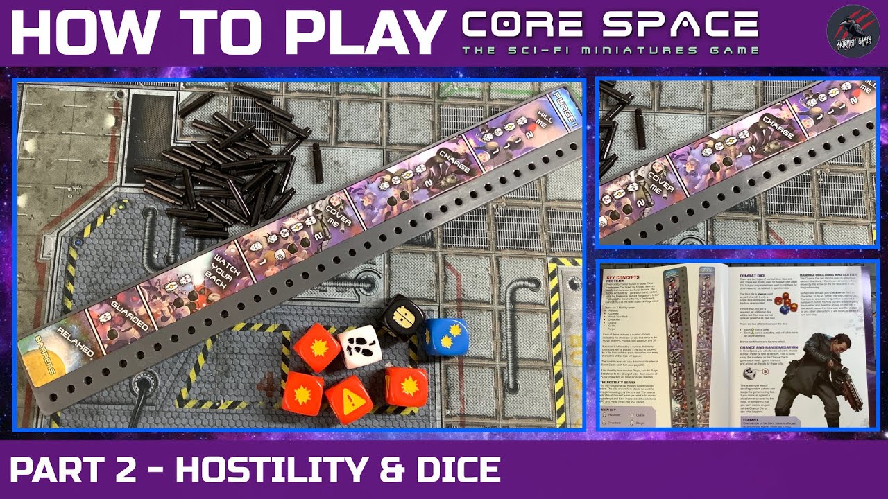 HOW TO PLAY CORE SPACE - PART 2 - HOSTILITY TRACKER & THE DICE | Core Space Rules From The Core Set
