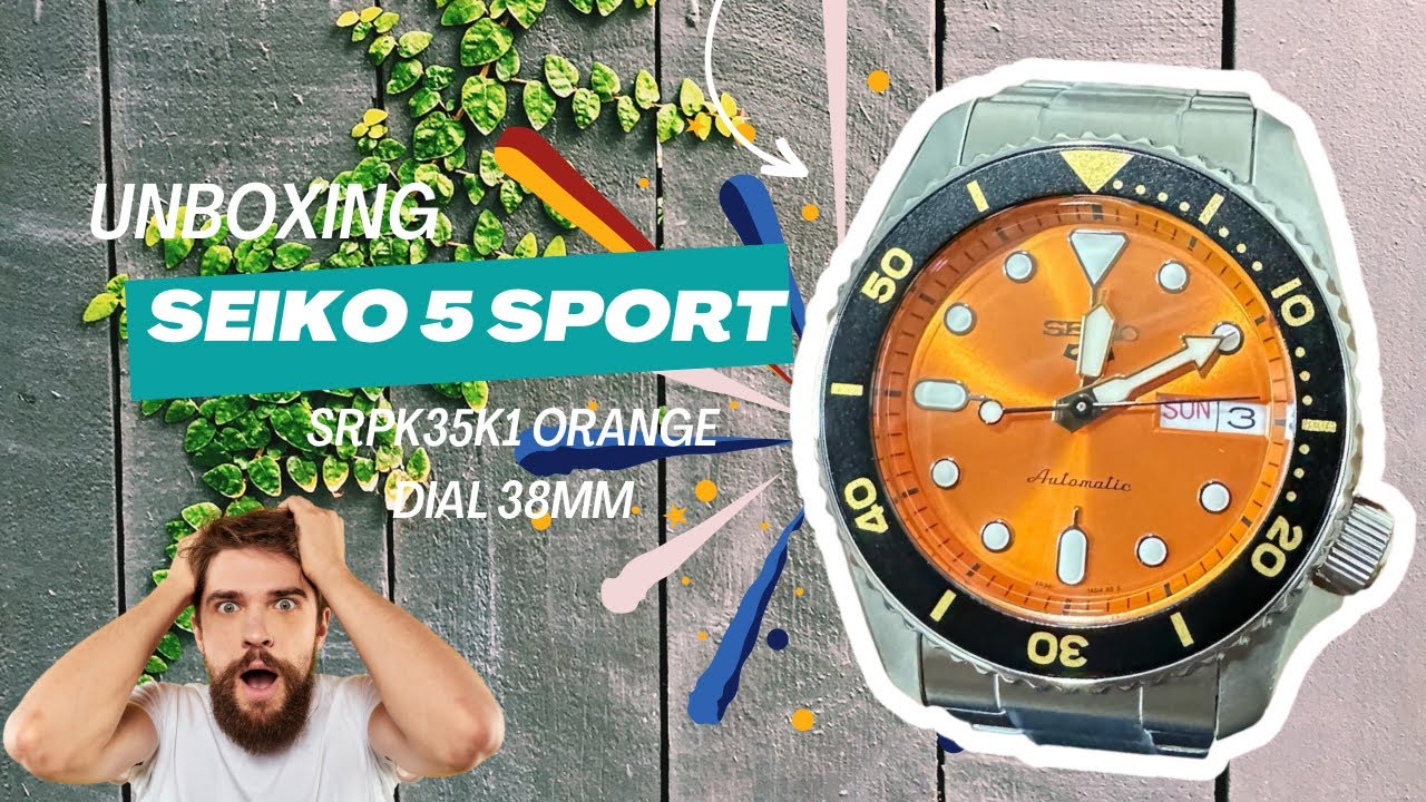 SO I BOUGHT SEIKO 5 SPORTS 38mm ORANGE DIAL | UNBOXING | SRPK35k1 #seiko #seiko5sports