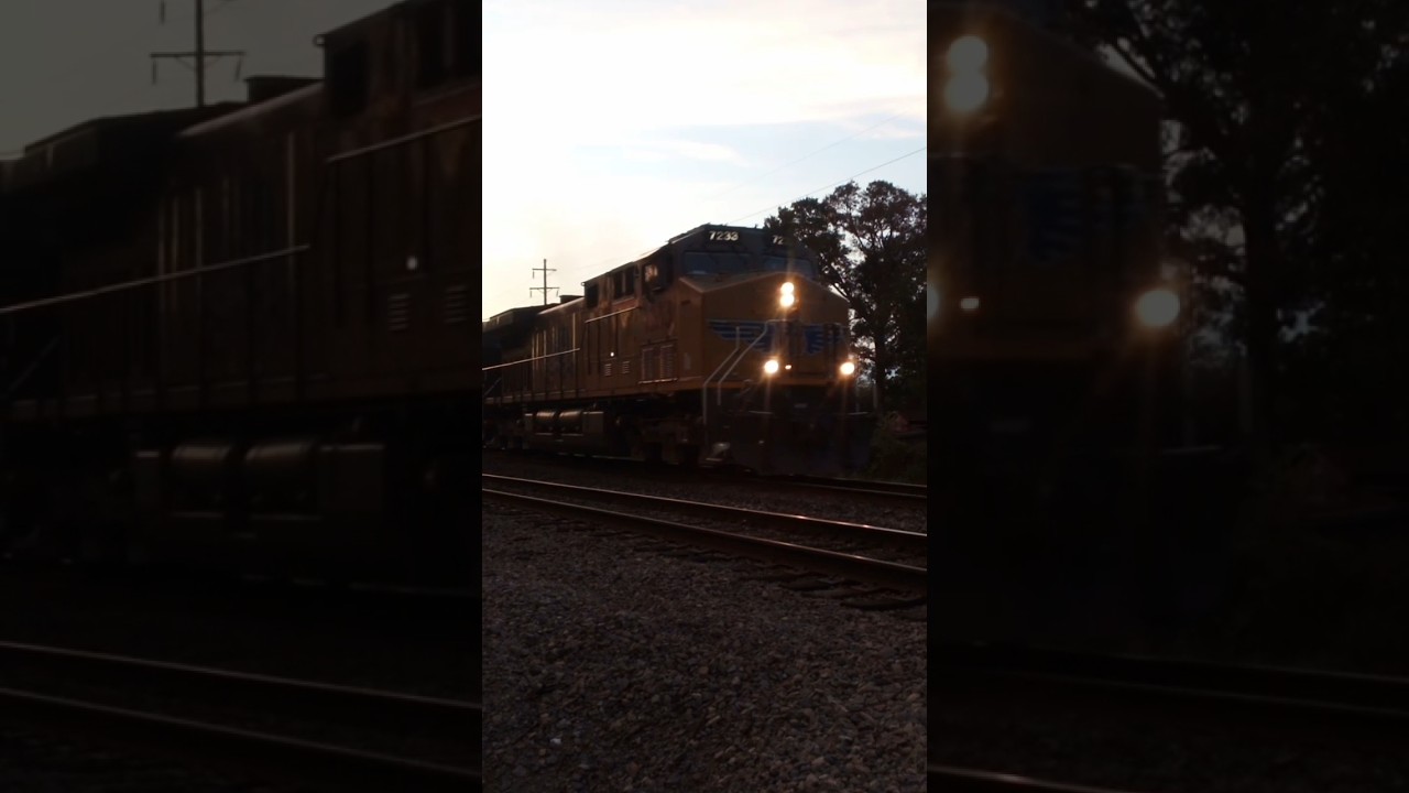 UP #7233 leads an EB UP manifest out of De Quincy, Louisiana!!!