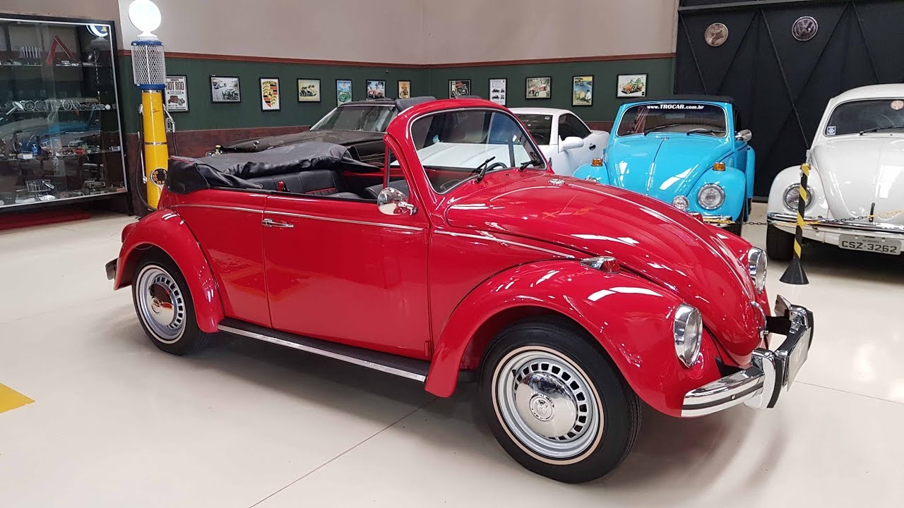 VW Fusca Vermelho 1973 Conversível que entregamos para o cliente - TROCAR AUTOS ANTIGOS