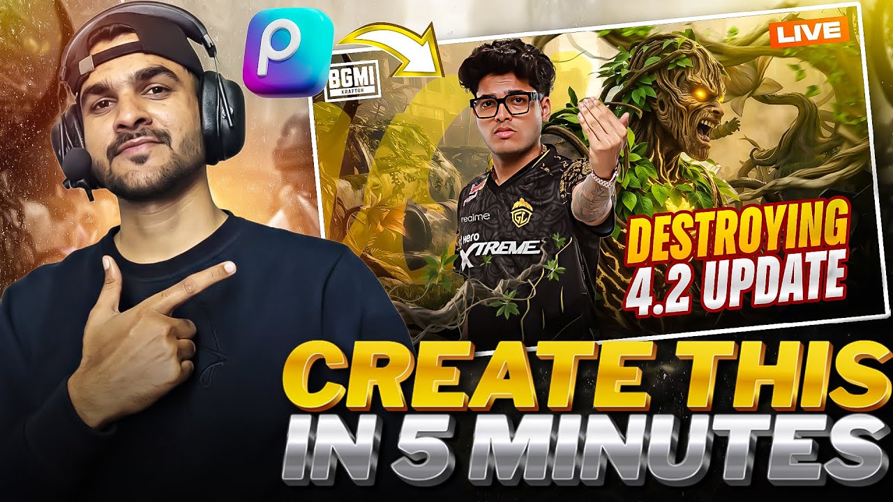 BGMI 4.2 UPDATE THUMBNAIL PACK | PICSART TUTORIAL FREE