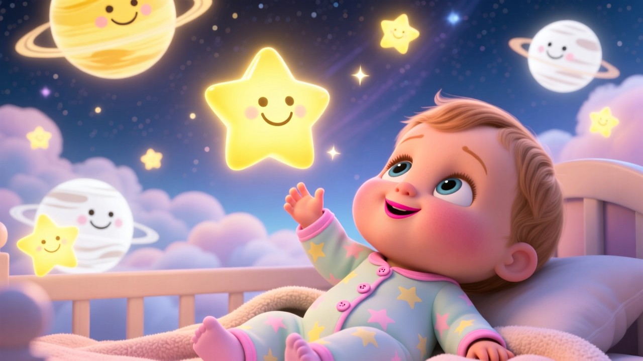 Bed Time Calm Stars 🌙 | Soothing Lullaby for Kids | Relax & Sleep