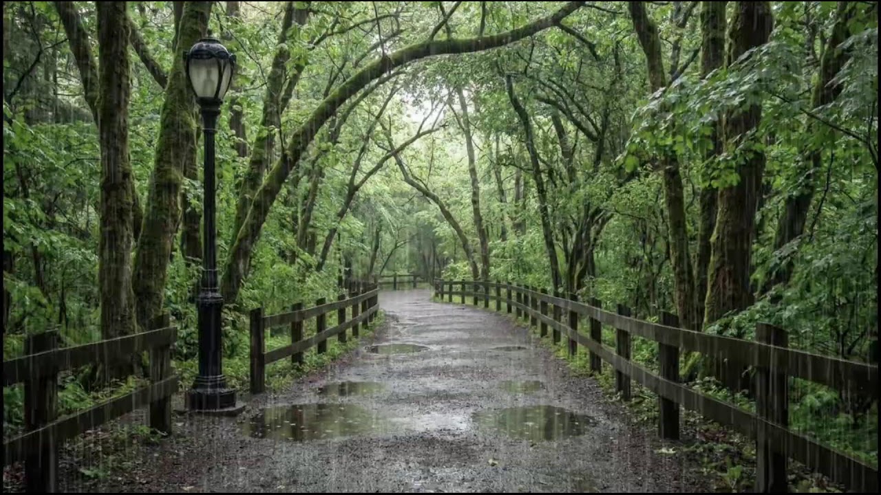 Rain in the Forest at Night 🌙 | Peaceful Nature Soundscape for Deep Sleep and Meditation