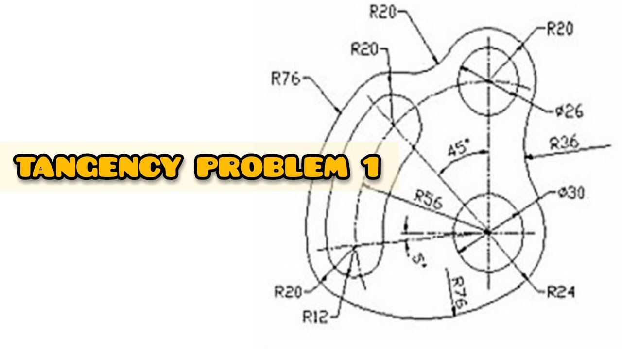 TANGENCY 1 in | Technical drawing | Engineering drawing
