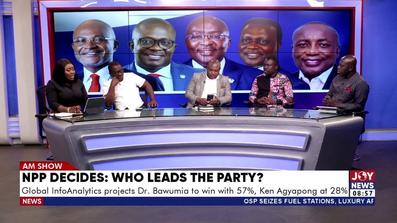 NPP Decides: Global InfoAnalytics projects Dr Bawumia to win with 57%, Ken Agyapong at 28% |AM Show