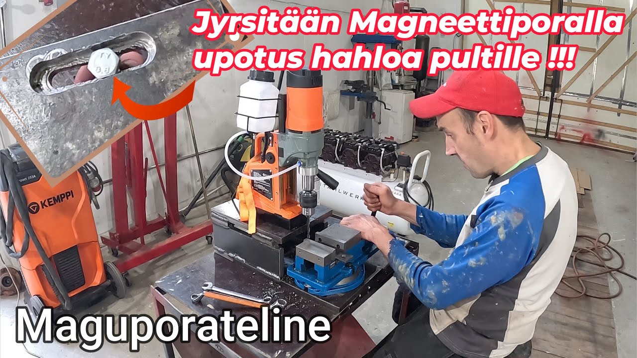 Magneettiporalle porauspenkki - onko nyt pylväsporan korvike?