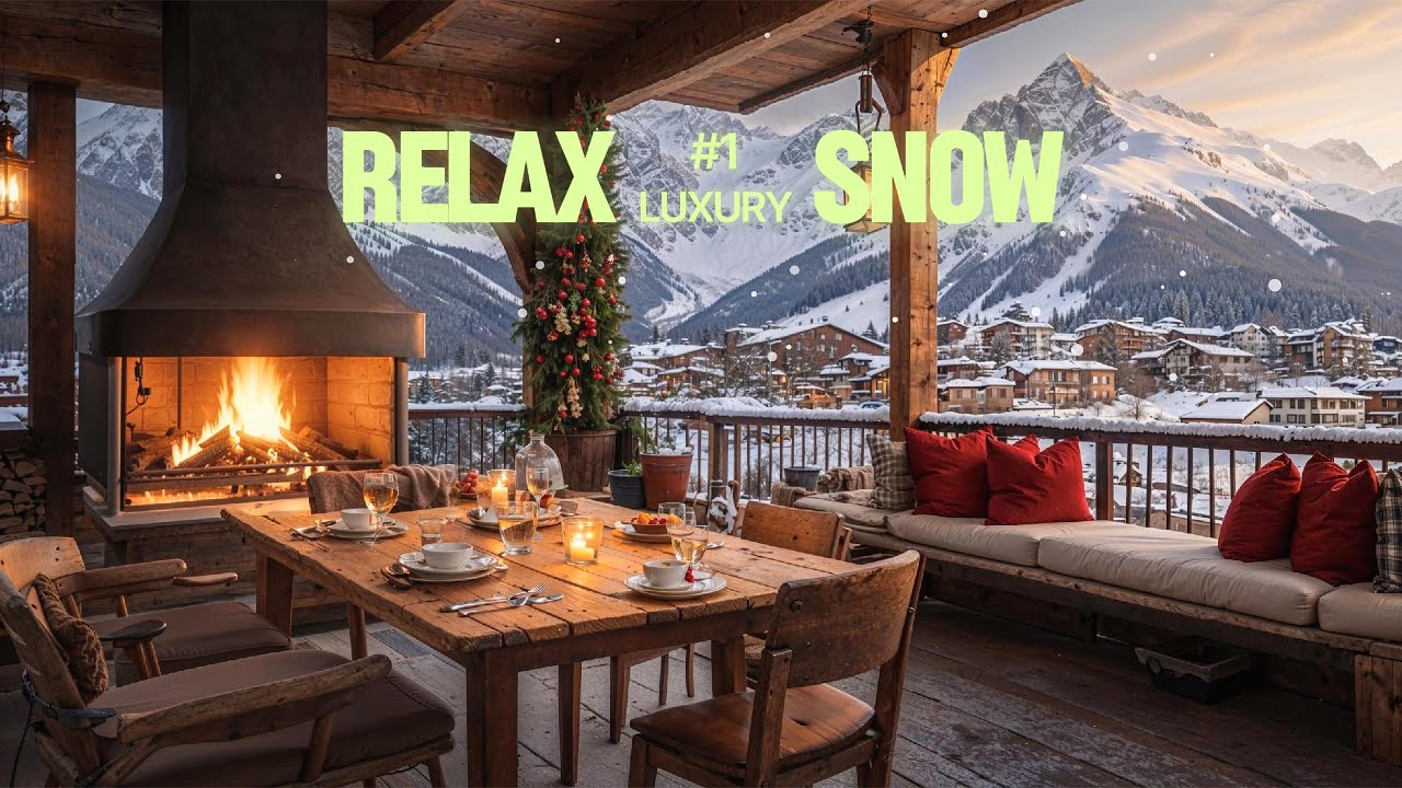 Cozy Winter Chalet in St. Moritz | Relaxing Ambient Beats for Ultimate Relaxation 🏔️🎧🤍