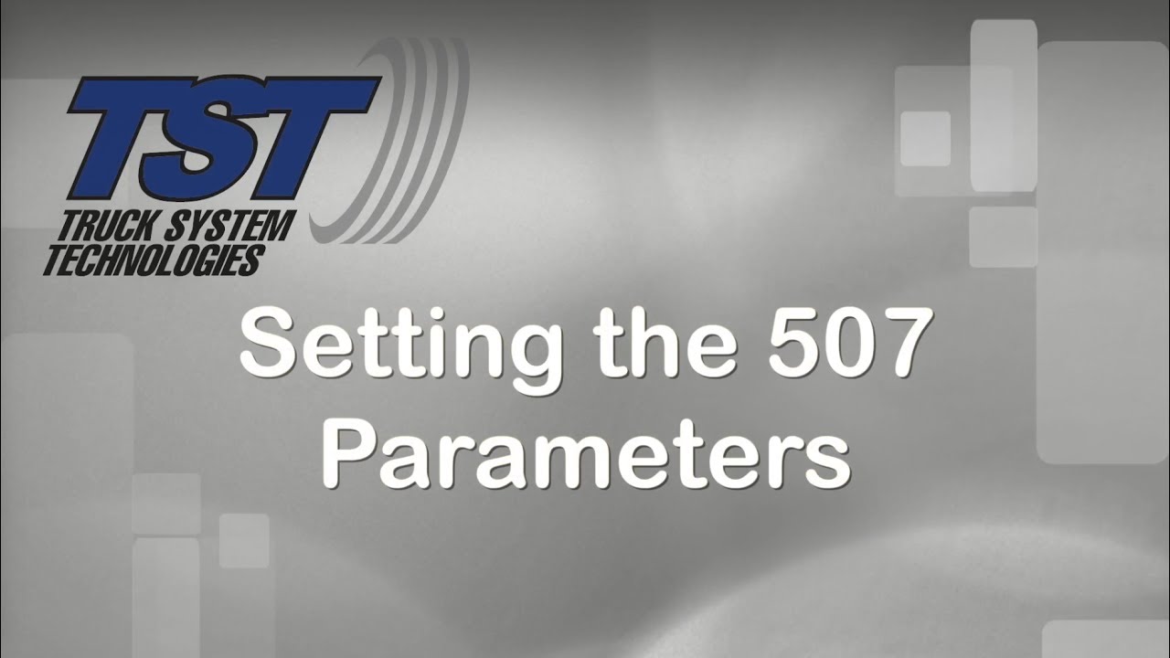 TST 507 Series-Parameter Settings