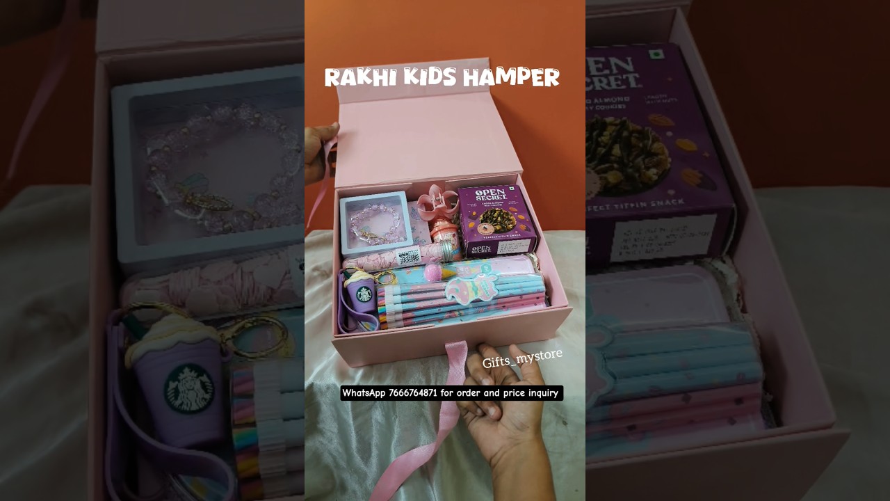 Rakshabandhan hamper for your cute little sister this Rakhi💕 #rakhihamper#kids#rakhigifts #trending