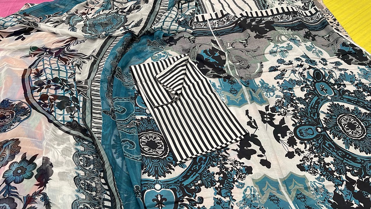  Baroque Printed Lawn 3PC unstitch suits | with Bamber Duppata printed | Rs 1850 price Only| 