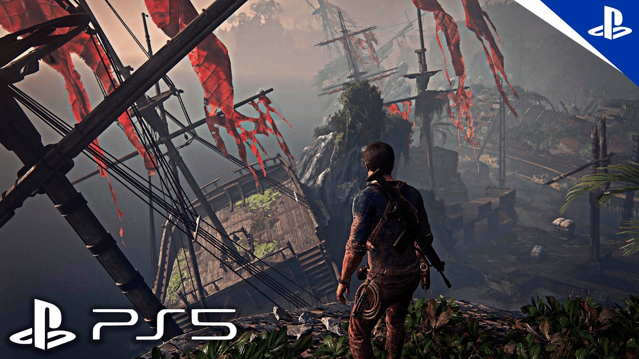 PRESOS EM UM CEMITÉRIO DE NAVIOS! (PS5) Uncharted 4 • GRÁFICOS ULTRA REALISTAS [4K HDR]
