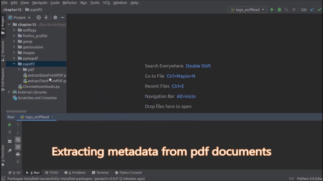 13. Extracting Geolocation and Metadata from Documents, Images, and Browsers