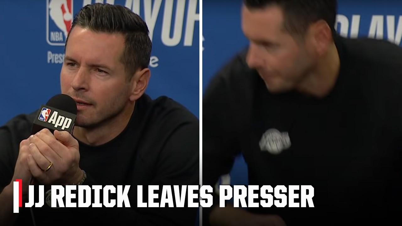 JJ Redick storms out of press conference after question surrounding his lack of substitutions