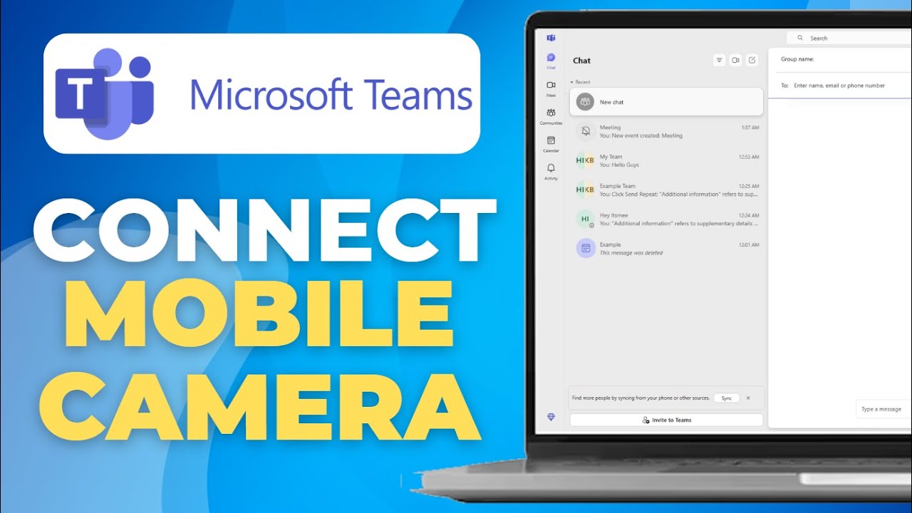 How To Connect Mobile Camera To Laptop In Microsoft Teams