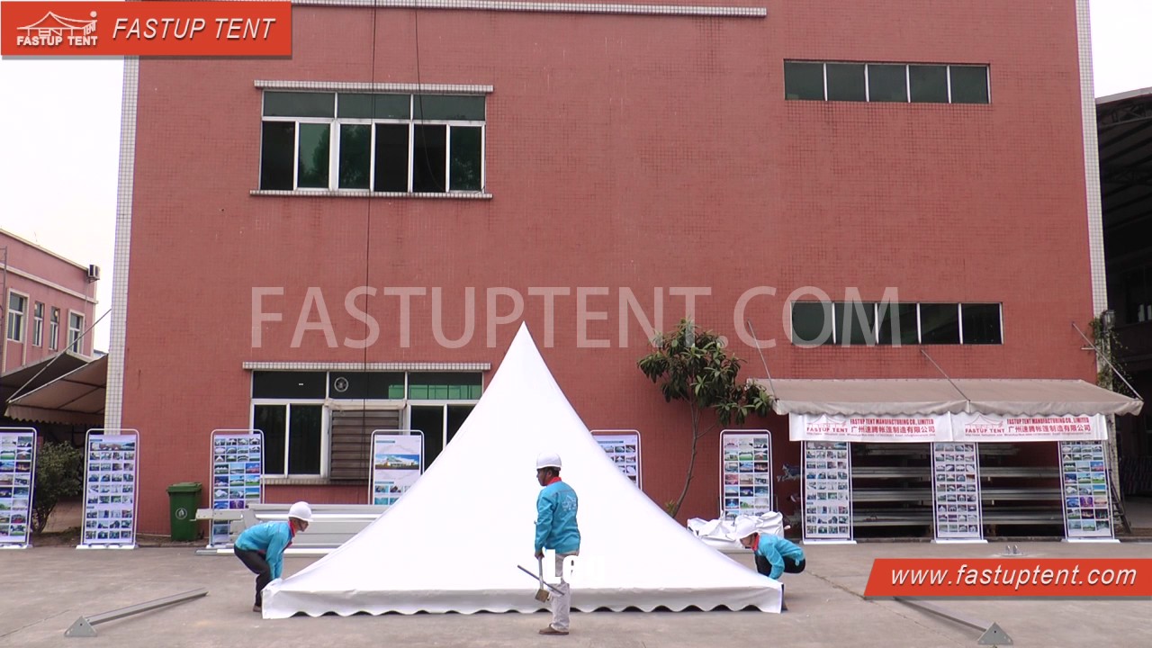 How to install High Peak Pagoda tent in 3x3m 4x4m 5x5m 6x6m ?