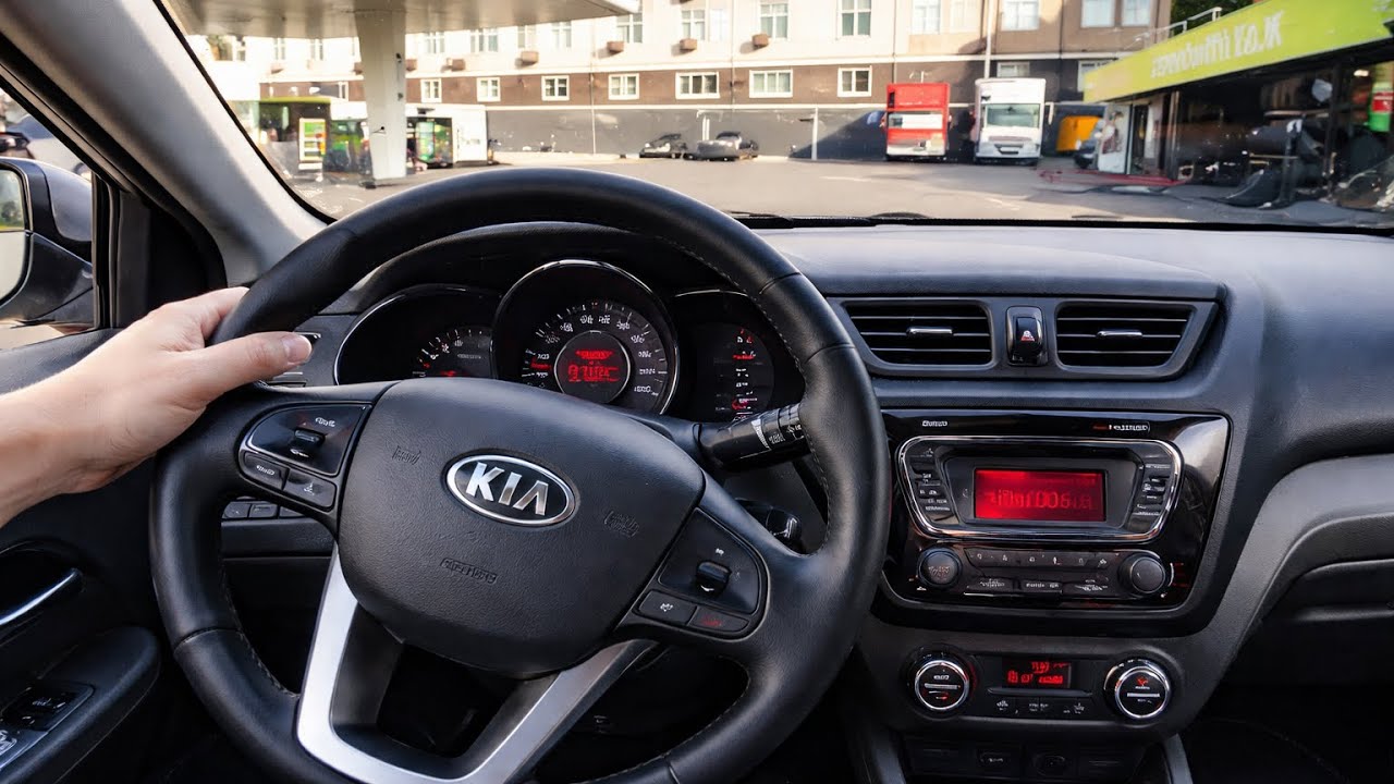 Тест-Драйв Kia Rio 2012г 1.6л акпп, переднеприводный седан класса B. Заправка бензином полный бак ￼
