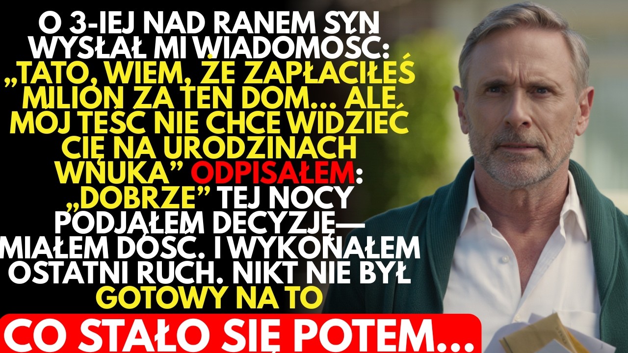 Syn powiedział: „Teść jest PRZECIWKO tobie na urodzinach wnuka”. Ale rano czekał ich SZOK…
