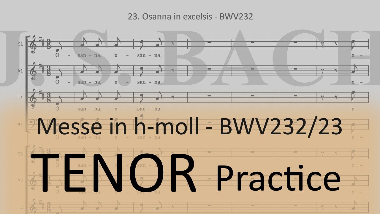 BWV232/23. Osanna in excelsis - Tenor 2 practice