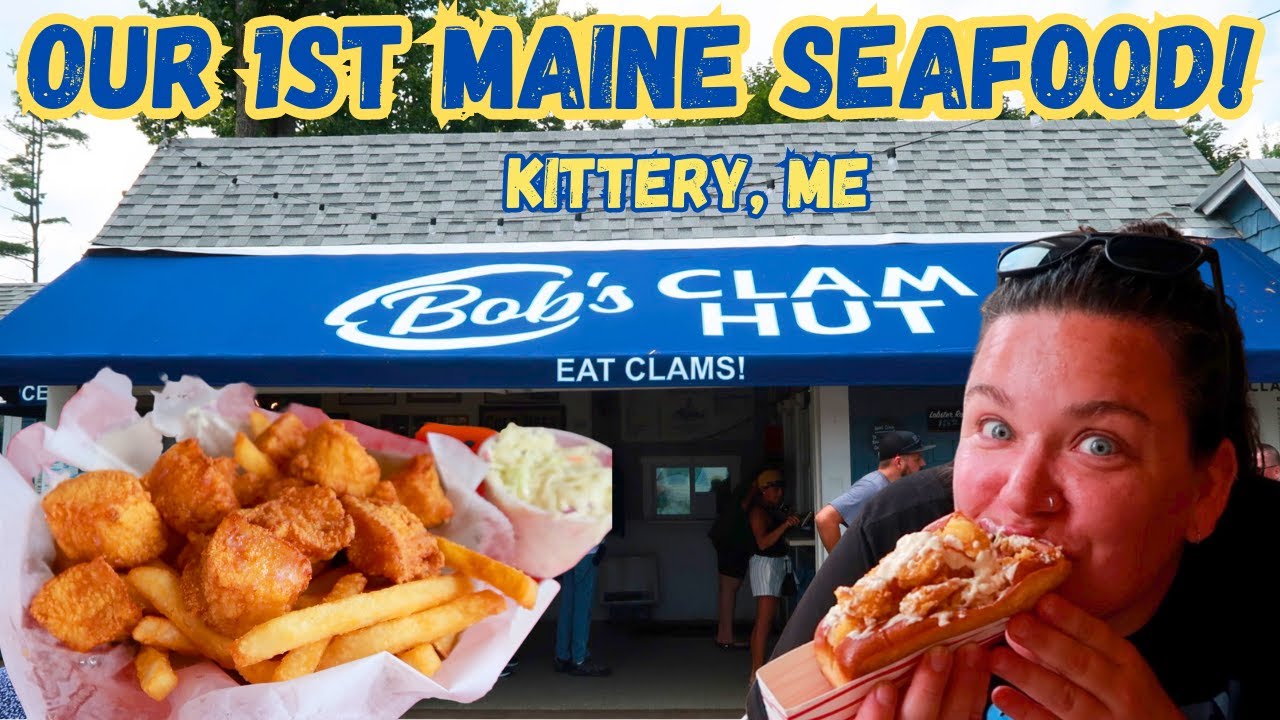 ОБЗОР КУЛИНАРНОГО РЕСТОРАНА BOB'S CLAM HUT В КИТТЕРИ, ШТАТ МЭН | НАША ПЕРВАЯ ПОПРОБОВАТЬ МОРЕПРОД...