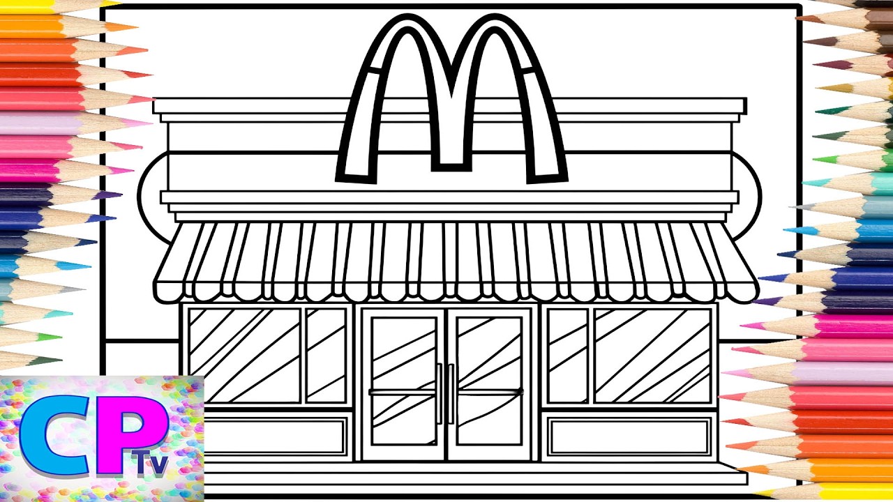 McDonald`s Restaurant/Classic McDonald's Building/Creative Drawing/Coloring is my Hobby/Relaxing