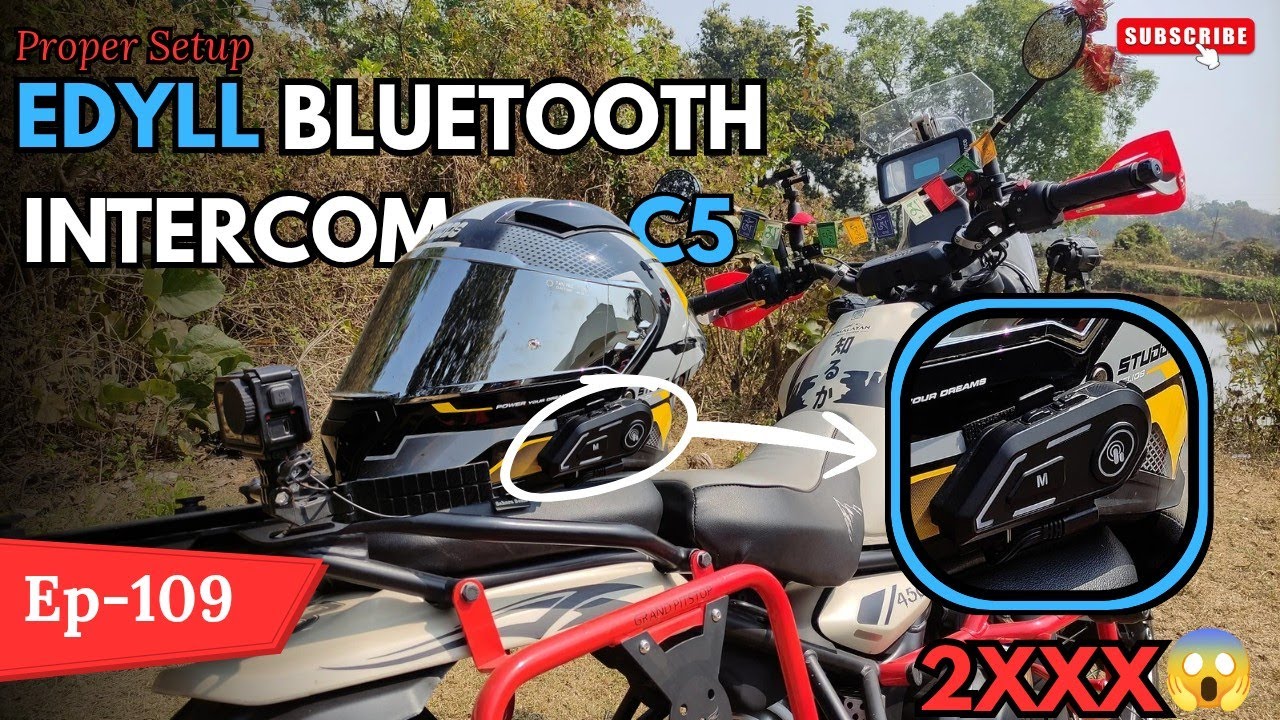 Best Budget Helmet Bluetooth Intercom  || How to Install & Live Demo || EDYELL C5 ||#intercom #vlog 