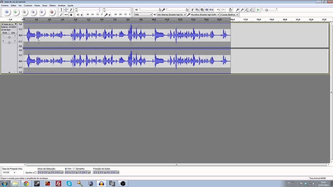 Melhorar a qualidade da voz - Audacity