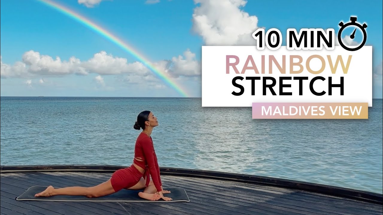 10-МИНУТНАЯ РАДУЖНАЯ РАСТЯЖКА | Растяжка для души и тела (с радугой 🌈) | Eylem Abaci