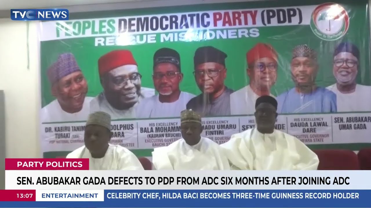 Sen. Abubakar Gada Defects To PDP From ADC Six Months After Joining ADC