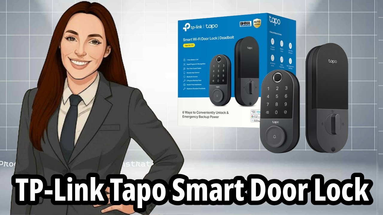 TP Link Tapo Smart Door Lock with Built-in Doorbell Fingerprint Scanner and Smart App