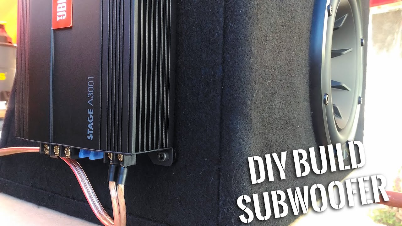 How to Make Box Mounted Amp Subwoofer - DIY BUILD