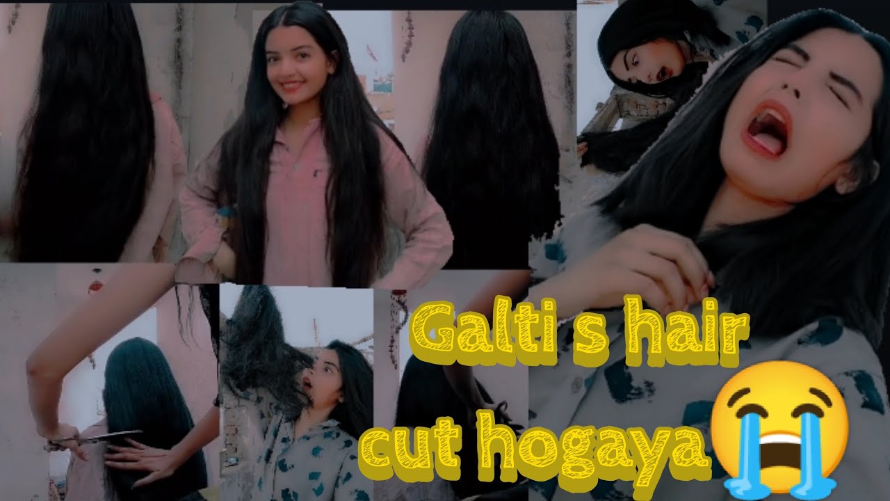 glti s hair cut hogaye😨😥😭