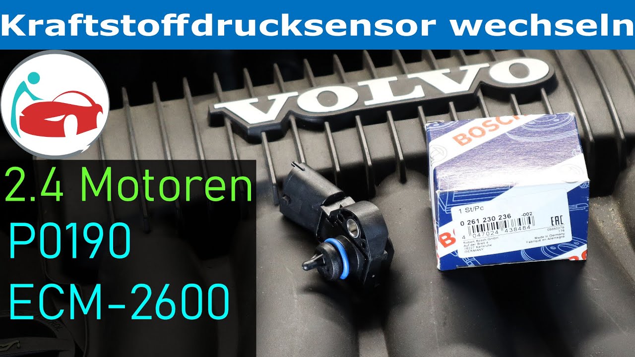 P0190 oder ECM-2600? Kraftstoffdrucksensor ersetzen bei Volvo 2.4/2.4i (C30,C70,S40,V50,S60,V70,S80)