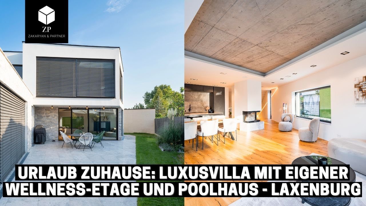 Urlaub Zuhause: Luxusvilla mit eigener Wellness-Etage und Poolhaus in Laxenburg!