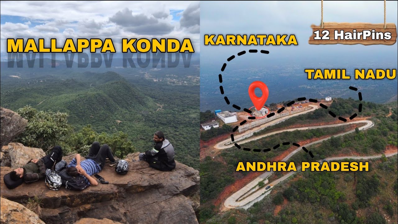 I Stood in 3 States at Once! In Mallappa Konda: 12 Hairpin Bends Ride