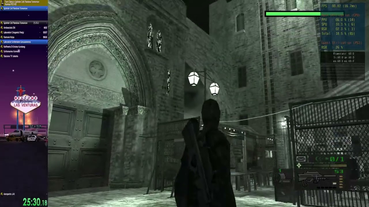 Splinter Cell Pandora Tomorrow PS3 EMU Speedrun Any% Normale Gerusalemme In 13:26
