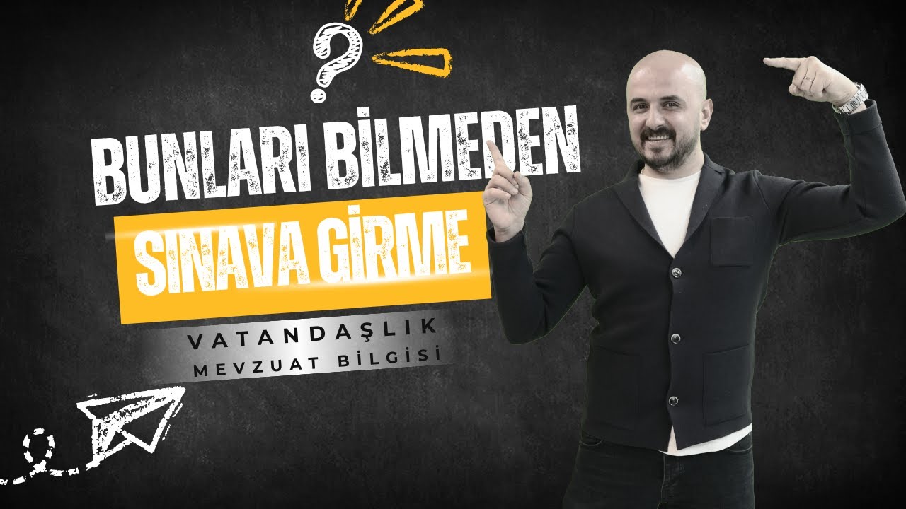 Bunları Bilmeden Sınava Girme !! | Vatandaşlık Bilgisi - AGS Mevzuat | İsmail ERYILMAZ - 2026